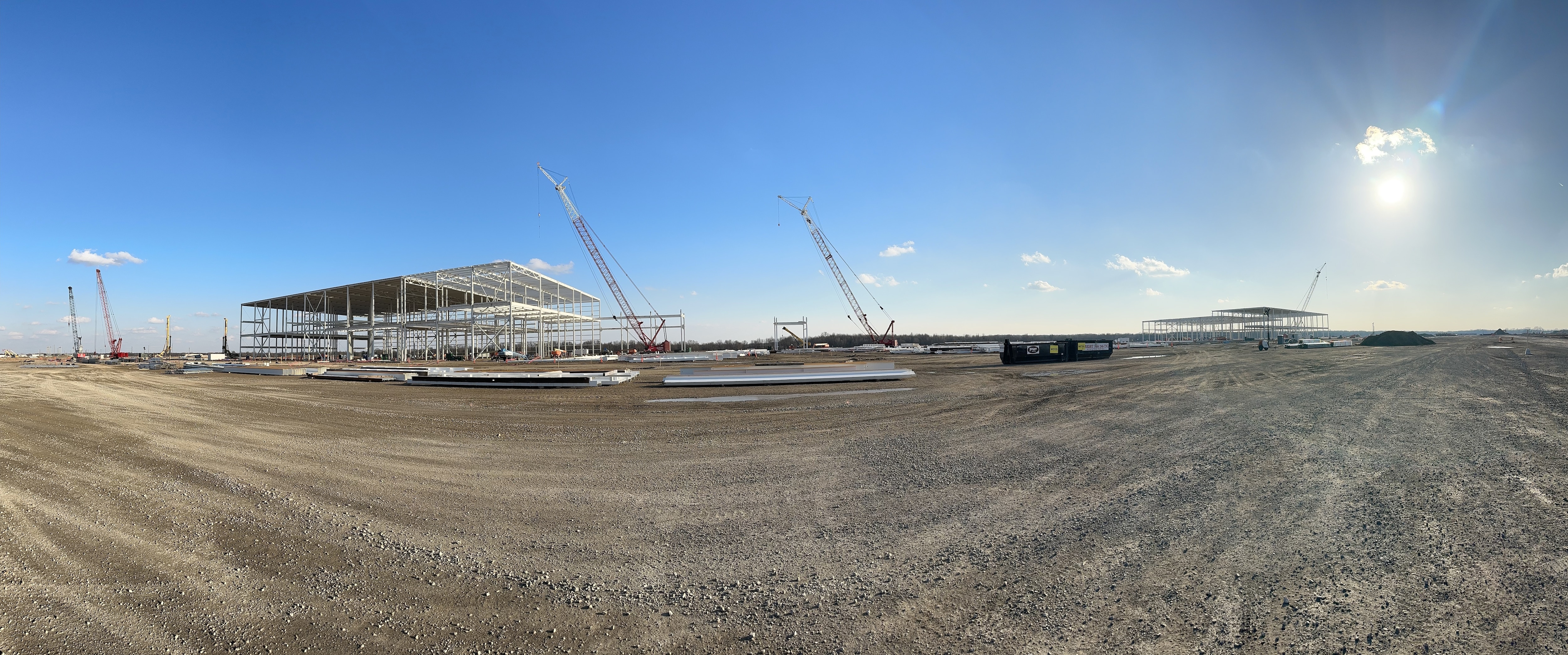 Construction is progressing at BlueOval Battery Park Michigan, in Marshall, Mich., in this March 29, 2024, photo. Courtesy Walbridge.